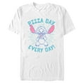 thumbnail image 1 of Men's Lilo & Stitch Pizza Day Every Day Stitch Graphic Tee White Large, 1 of 5