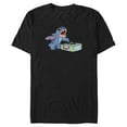 thumbnail image 1 of Men's Lilo & Stitch Record Scratch Graphic Tee Black Small, 1 of 5