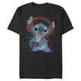 thumbnail image 1 of Men's Lilo & Stitch Red and Blue Gamer Graphic Tee Black X Large, 1 of 5