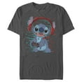 thumbnail image 1 of Men's Lilo & Stitch Red and Blue Gamer Graphic Tee Charcoal 2X Large, 1 of 5