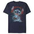 thumbnail image 1 of Men's Lilo & Stitch Red and Blue Gamer  Graphic Tee Navy Blue 2X Large, 1 of 5