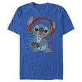 thumbnail image 1 of Men's Lilo & Stitch Red and Blue Gamer Graphic Tee Royal Blue Medium, 1 of 4