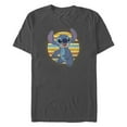 thumbnail image 1 of Men's Lilo & Stitch Retro Striped Circle Stitch Graphic T-Shirt, 1 of 5