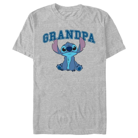 Men's Lilo & Stitch Sitting Cute Grandpa Graphic T-Shirt