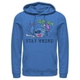 thumbnail image 1 of Men's Lilo & Stitch Stay Weird Pull Over Hoodie Royal Blue 3X Large, 1 of 4