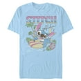thumbnail image 1 of Men's Lilo & Stitch Surfing Stitch Graphic Tee Light Blue Medium, 1 of 9