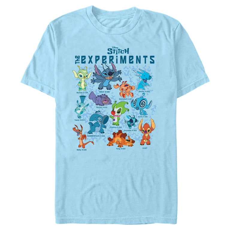 Men's Lilo & Stitch The Experiments Portraits Graphic Tee Light