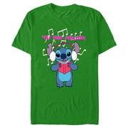 Mens Lilo & Stitch Tis the Season Graphic Tee Kelly Green Medium