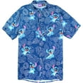 thumbnail image 1 of Men's Lilo & Stitch Tropical Alien Pose  Button Down Shirt, 1 of 3