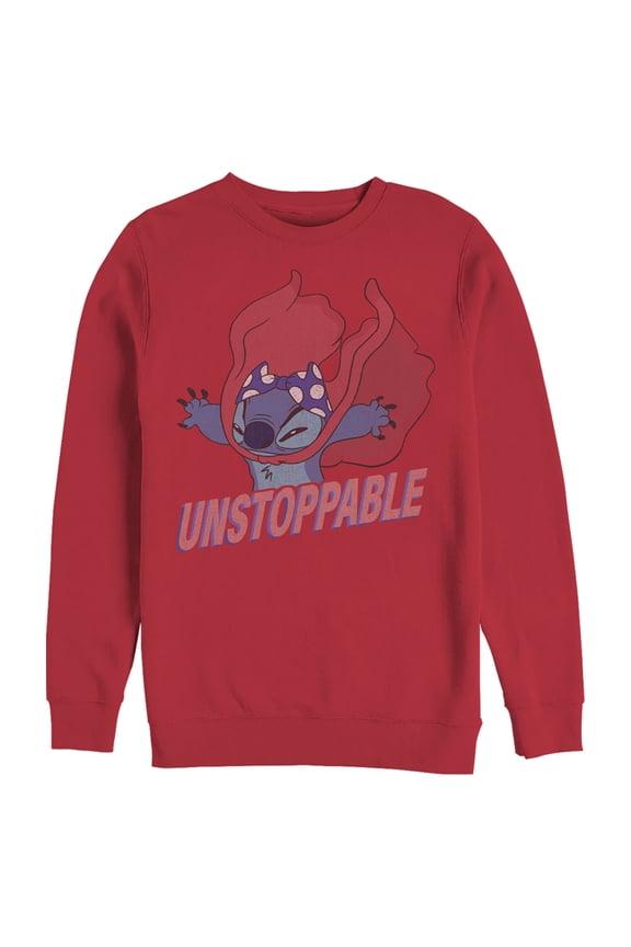 Men's Lilo & Stitch Unstoppable Stitch Sweatshirt Red 2X Large