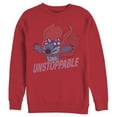 thumbnail image 1 of Men's Lilo & Stitch Unstoppable Stitch Sweatshirt Red 3X Large, 1 of 4