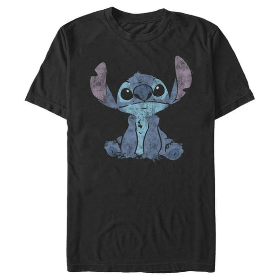 Men's Lilo & Stitch Watercolor Stitch Graphic Tee Black 2X Large