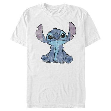 Men's Lilo & Stitch Watercolor Stitch  Graphic Tee White Medium
