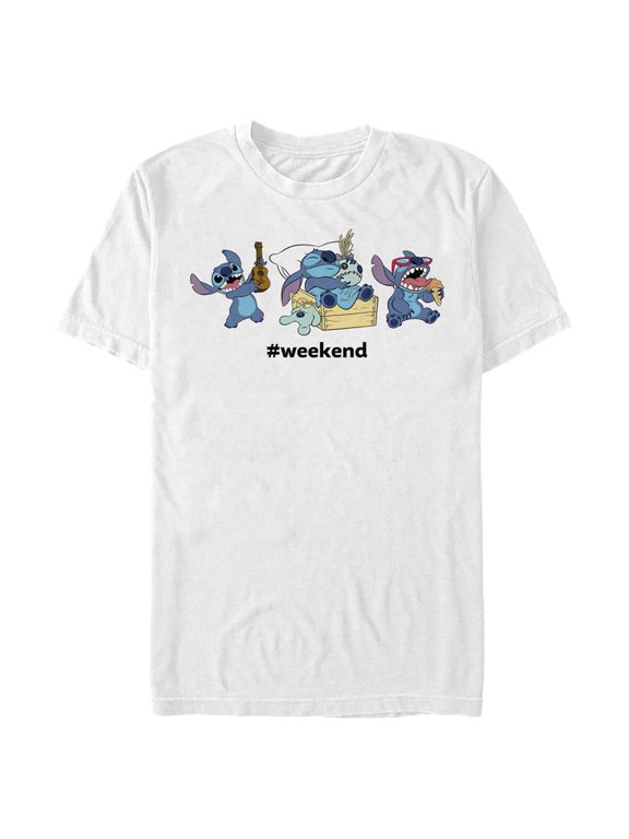 Men's Lilo & Stitch Weekend Party Time Graphic Tee White X Large