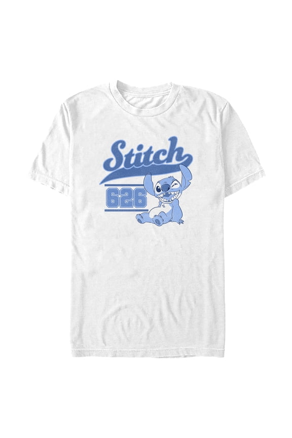 Men's Lilo & Stitch White Collegiate 626 Graphic Tee White Medium