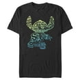 thumbnail image 1 of Men's Lilo & Stitch Yellow to Blue Silhouette Graphic Tee Black Small, 1 of 5