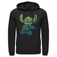 thumbnail image 1 of Men's Lilo & Stitch Yellow to Blue Silhouette Pull Over Hoodie Black Small, 1 of 4