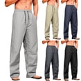 thumbnail image 1 of Men’s Lined Sweatpants Thermal Thicken Fleece Wide Leg Track Pants Windproof Warm, 1 of 9