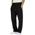 thumbnail image 1 of Men's Lined Sweatpants Wide Straight Leg Joggers High Waisted Yoga Workout Pants with Pockets for Comfort Casual Pants Elastic Waist Straight Work Pants for Men, 1 of 9