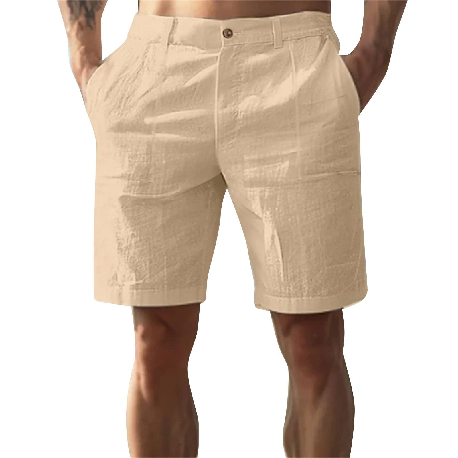 NeverStatic 2025 lüks stil Casual yaz keten kısa İpli orta bel gevşek Fit plaj e