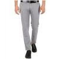 Men's Linen Casual Dress Pants Lightweight Elastic Waist Slacks Straight Leg Regular Fit Trousers For Work Business Gray