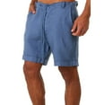 thumbnail image 1 of Men's Linen Casual Elastic Waist Summer Beach Short Pants, 1 of 2