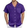 thumbnail image 1 of Men's Linen Casual Short Sleeve Shirts Lapel Button Down 3d Printed Shirt Summer Beach Shirts Outdoors Cool Vacation Work Shirts for Men, 1 of 5