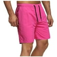thumbnail image 1 of Men's Linen Cotton Drawstring Short Workout Running Shorts Lightweight Breathable Gym Athletic Shorts 5 inch Inseam Short Men Swim Trunks, 1 of 3