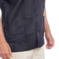 thumbnail image 1 of Men's Linen Guayabera Shirt SIZE:XL COLOR:BK, 1 of 1