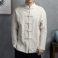 Men's Linen Japanese Chinese Traditional Clothing Tang Suit Long Sleeve