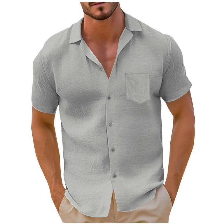 Short Sleeve Mens Dress Shirts Not Tucked In Men's Linen Shirts Short Sleeve Button Down Untucked Short Sleeve Mens Dress Shirts Not Tucked In Men's Linen Shirts Short Sleeve Button Down Untucked