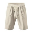 thumbnail image 1 of Men's Linen Summer Breathable Shorts, Ideal for Seaside Entertainment, Easy to Match, Refer to Size Chart, 1 of 4