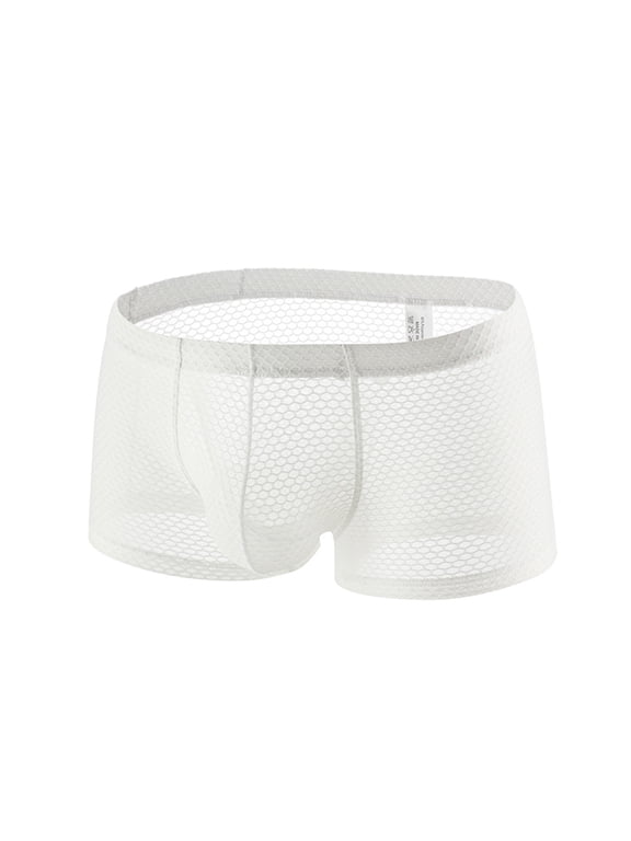 Men's Lingerie Men Hollow Mesh Briefs Breathable See Through Fishnet Underwear Lightweight Sexy Mens Thong Underwear