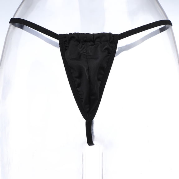 Men's Lingerie Smooth Waist Minimal Thin Strap Layering Bikini Thong Sexy Mens Thong Underwear