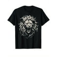 thumbnail image 1 of Men's Lion Graphic Tee - Casual Short Sleeve Cotton T-Shirt for Everyday Wear, 1 of 6