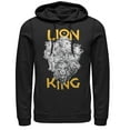 thumbnail image 1 of Men's Lion King Animal Kingdom Crew Pull Over Hoodie Black 2X Large, 1 of 3