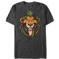 thumbnail image 1 of Men's Lion King Artistic Roar Scar Decorative Lions Mane Graphic Tee Charcoal Heather Small, 1 of 4