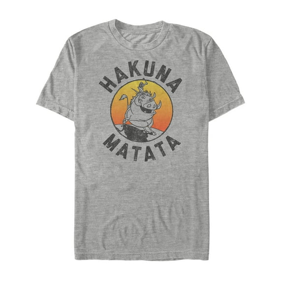 Men's Lion King Besties No Worries Graphic Tee Athletic Heather X Large