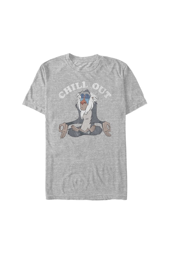 Men's Lion King Chill Out Rafiki Graphic Tee Athletic Heather Medium
