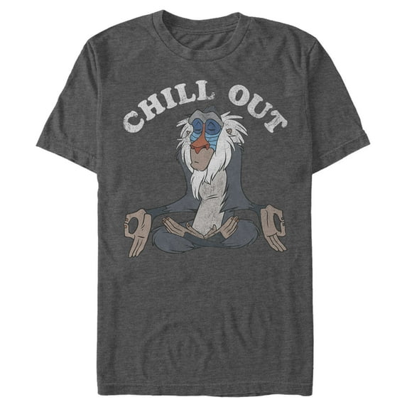 Men's Lion King Chill Out Rafiki Graphic Tee Charcoal Heather 2X Large