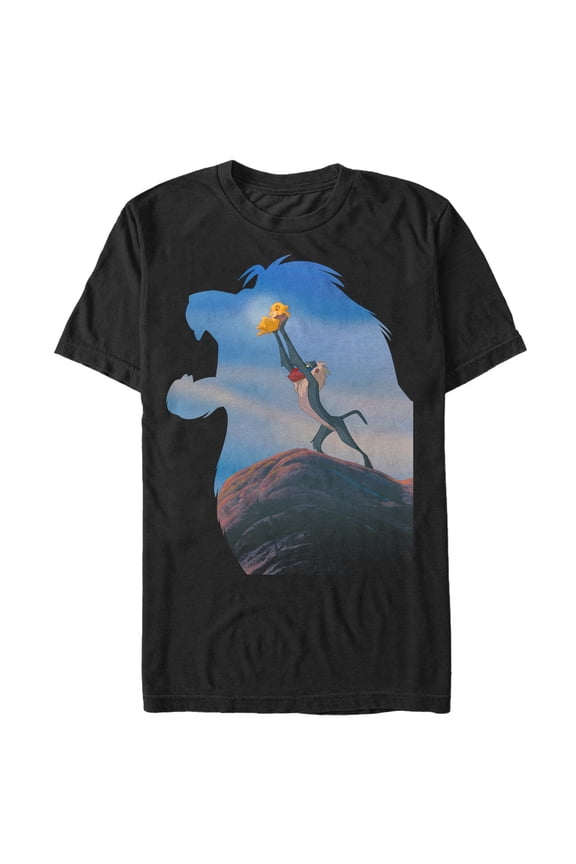 Men's Lion King Circle of Life Pose Graphic Tee Black Large