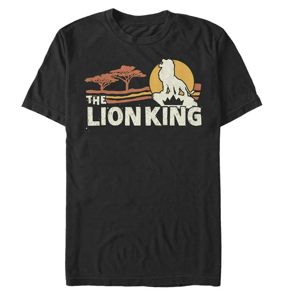 Men's Lion King Classic Pride Lands Graphic Tee Black Small