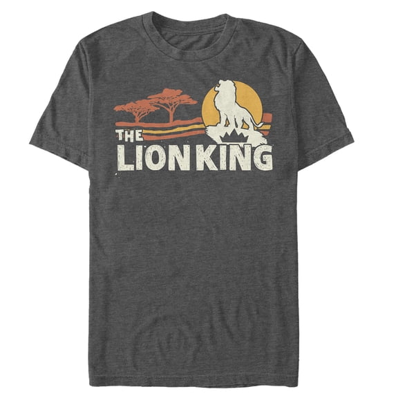 Men's Lion King Classic Pride Lands Graphic Tee Charcoal Heather 2X Large