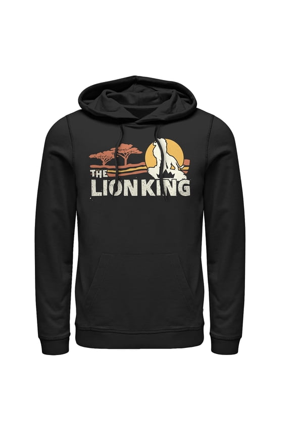 Men's Lion King Classic Pride Lands Pull Over Hoodie Black X Large