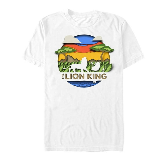 Men's Lion King Clear Savannah Title Graphic Tee White 2X Large