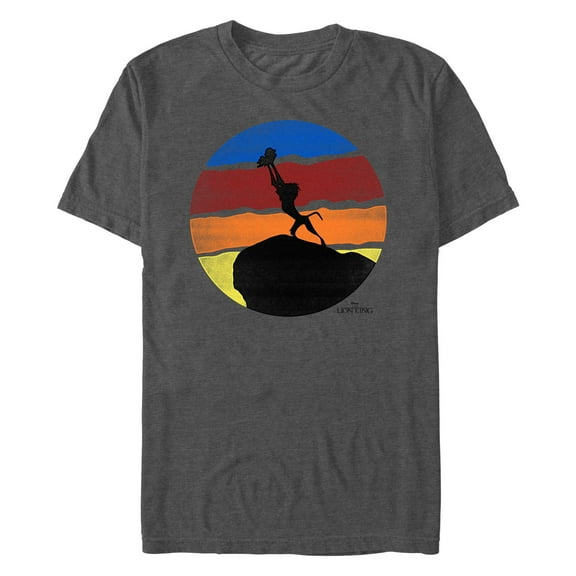 Men's Lion King Colorful Cliff Scene Graphic T-Shirt