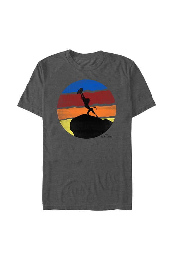 Men's Lion King Colorful Cliff Scene Graphic T-Shirt