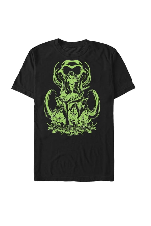 Men's Lion King Evil King Scar & Cronies Graphic Tee Black Medium