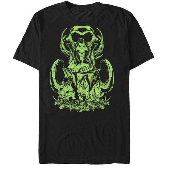 Men's Lion King Evil King Scar & Cronies Graphic Tee Black X Large