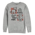 thumbnail image 1 of Men's Lion King Good to Be King  Sweatshirt Athletic Heather 2X Large, 1 of 3